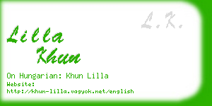 lilla khun business card